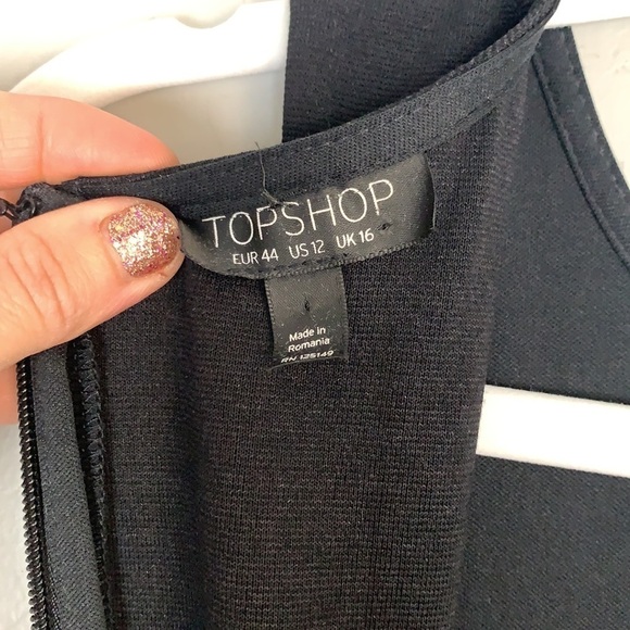 TOPSHOP Women’s Black Crochet Dress 12 - Picture 6 of 7